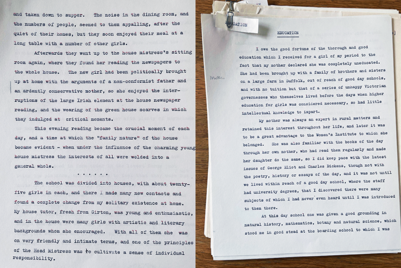 Elsie Bowerman's reflections