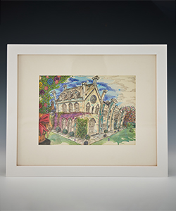 Framed Christmas Print of Wycombe Abbey