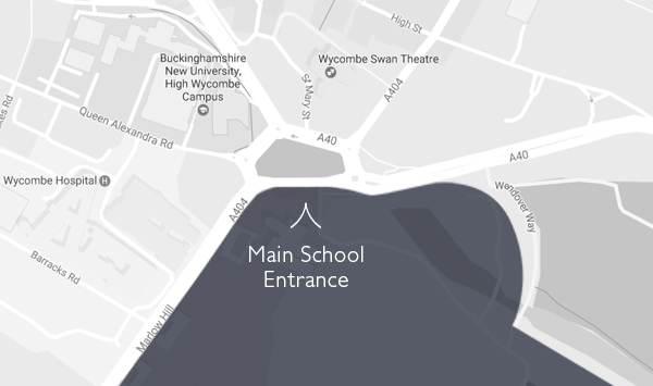Wycombe Abbey entrance map.